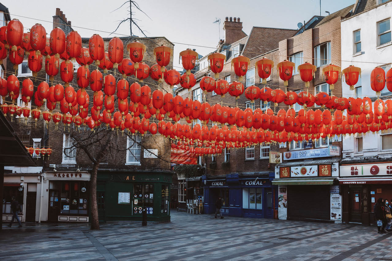 London's Chinatown during Chinese New Year